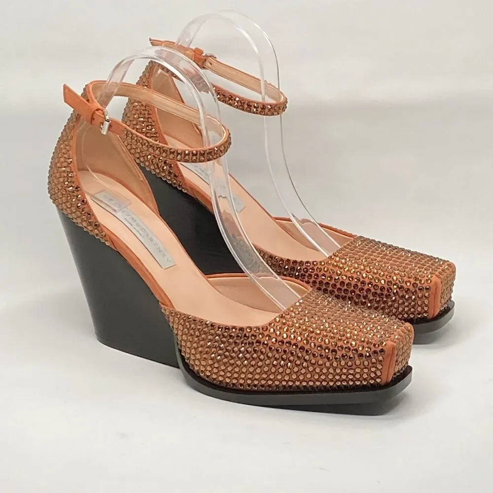 Stella McCartney Cowboy Crystal All Over Heels size 39.5